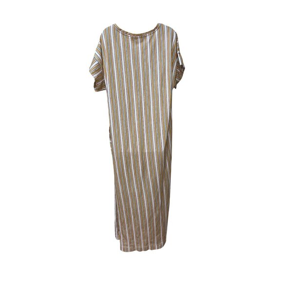New FREE PEOPLEMarguerite Tee Maxi Dress In Sand Combo Size Large - Picture 4 of 10